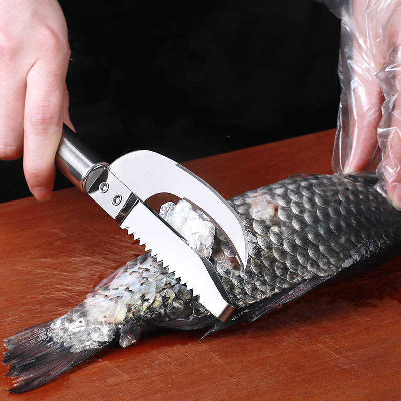 3-in-1 Fish Scaler, Scraper & Gutting Knife – Stainless Steel Tool